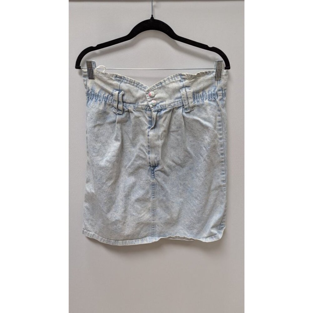 Dirty Dancing Light Wash Belted Jean Skirt